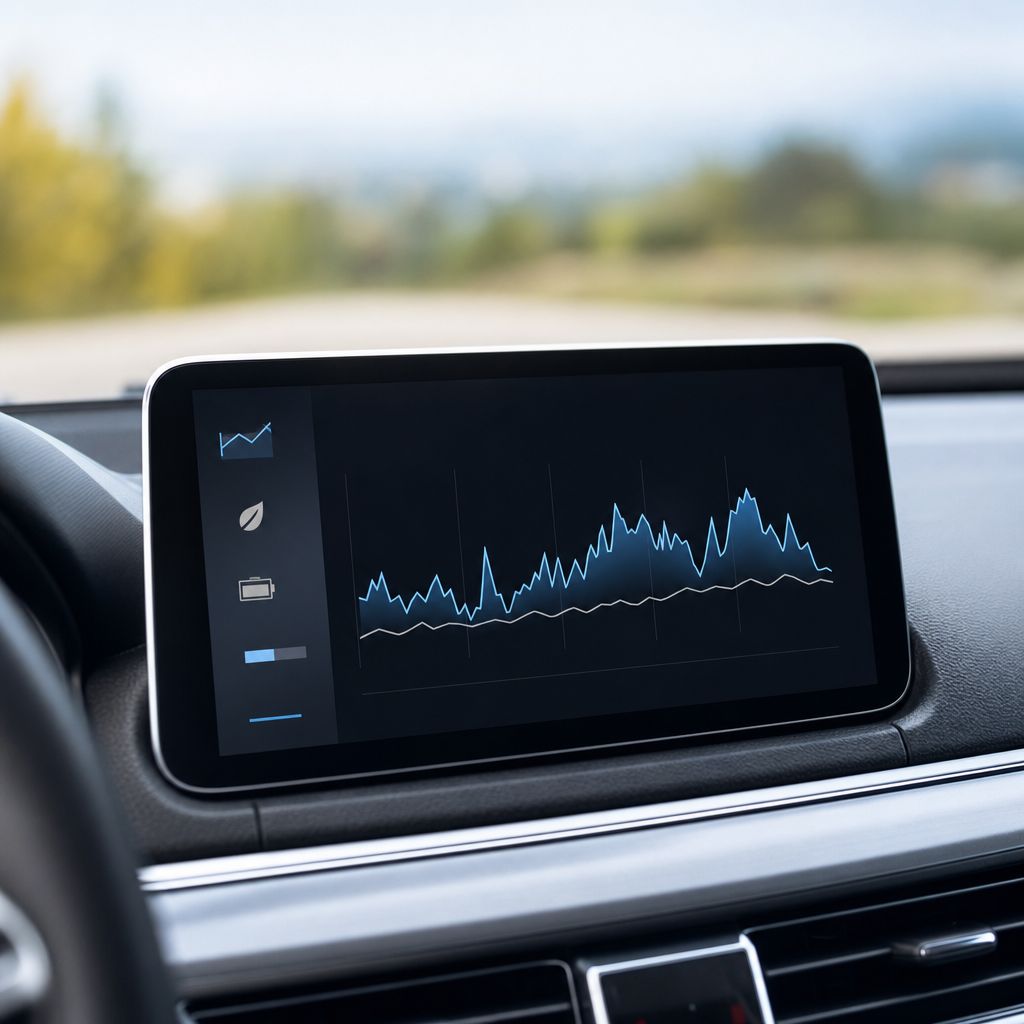 Yol bilgisayarındaki tüketim ekranı elektrikli otomobil menzili hakkında en güvenilir veriyi verir